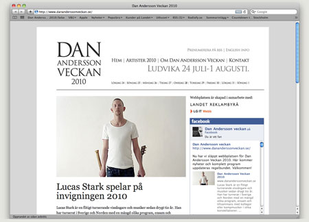 Vi sponsrar Dan Andersson Veckan 2010 i Ludvika.