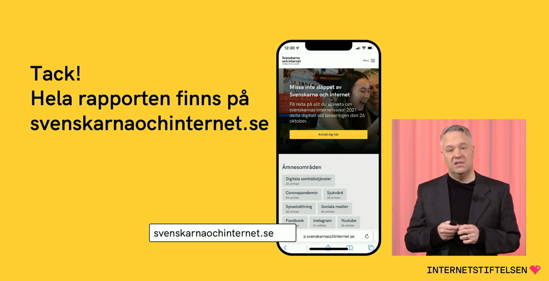 Svenskarna och internet 2021 | Livepresentationen